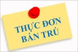Thực đơn bán trú