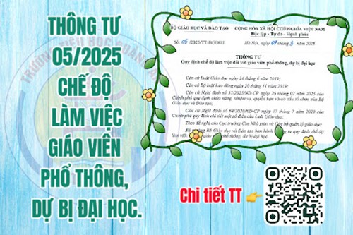 Thông tư số 05/2025/TT-BGDĐT ngày 07/3/2025