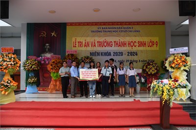 Lễ tri ân và trưởng thành cho học sinh khối lớp 9 niên khóa 2020 - 2024