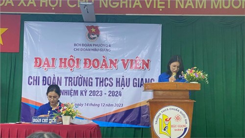 ĐẠI HỘI CHI ĐOÀN Trường THCS Hậu Giang