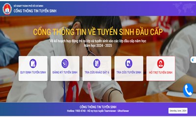 Cổng thông tin tuyển sinh đầu cấp năm học 2024-2025