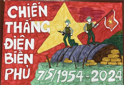 Chiến sĩ nhỏ điện biên thi đua học tốt
 - vẽ tranh chào mừng kỷ niệm 70 năm chiến thắng điện biên phủ ( 07/5/1954 - 07/5/2024)