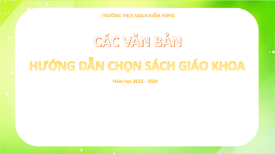 Các văn bản hướng dẫn chọn sách giáo khoa lớp 9.