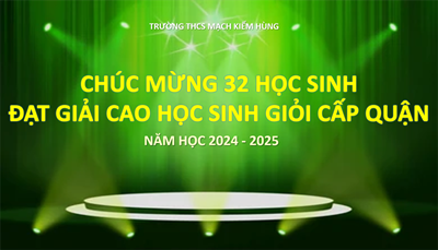 Chúc mừng các em đạt giải học sinh giỏi cấp quận!