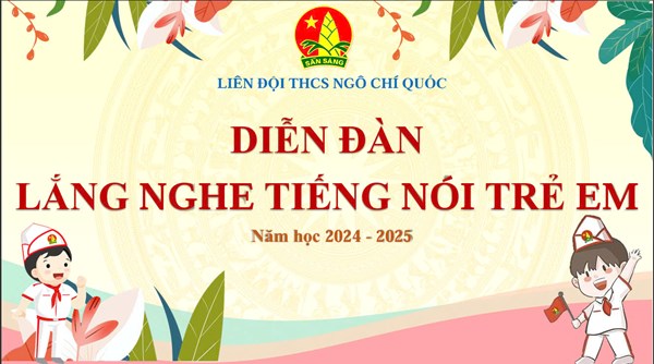 Diễn đàn tiếng nói trẻ em được tổ chức tại trường THCS Ngô Chí Quốc