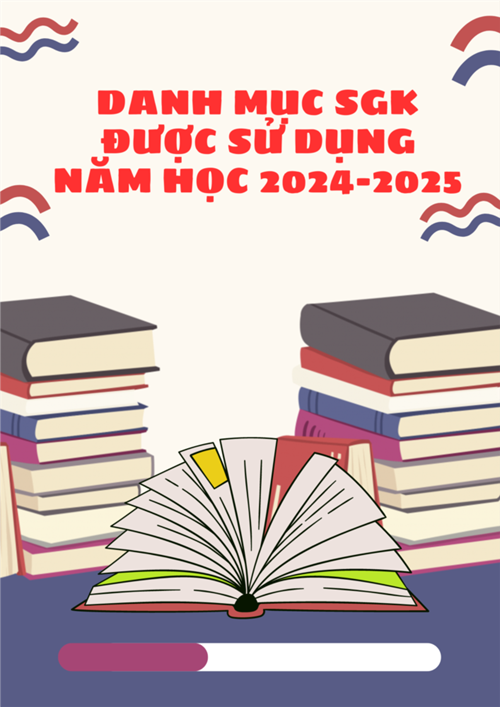 Danh mục sgk được sử dụng năm học 2024-2025