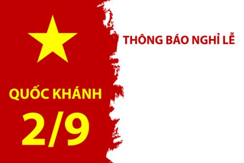 Thông báo về việc nghỉ lễ quốc khánh 02/9/2024