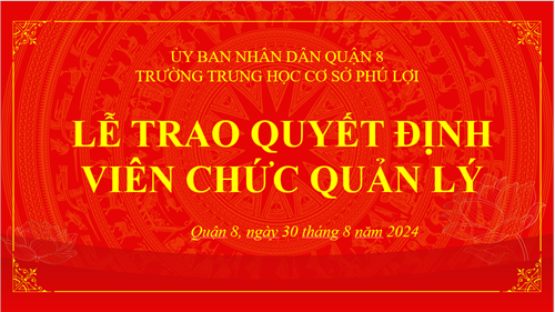 Lễ trao quyết định viên chức quản lý