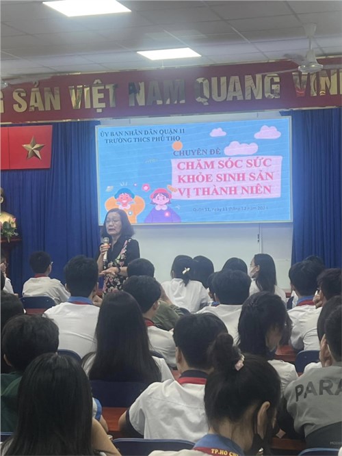 Trường THCS Phú Thọ Tổ Chức Chuyên Đề “Chăm Sóc Sức Khỏe Sinh Sản Vị Thành Niên” Cho Học Sinh Lớp 9.
