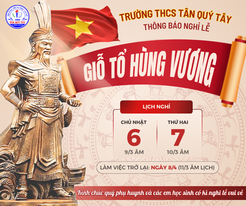 Thông báo nghỉ lễ giỗ tổ hùng vương