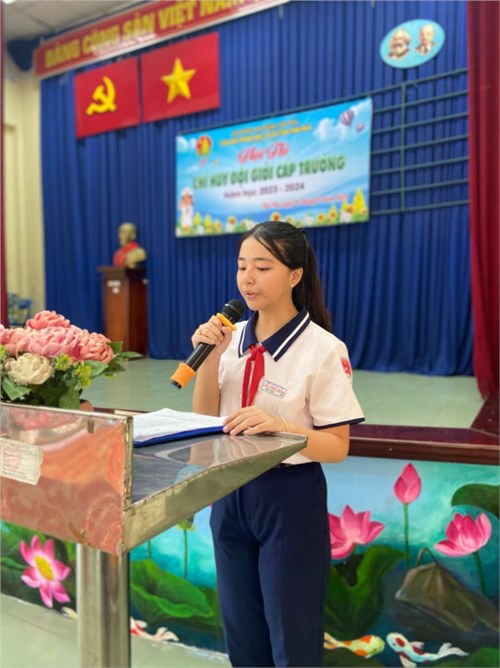 Liên đội  trường thcs Tân Thới Hòa tổ chức  hội thi  Chỉ huy đội giỏi cấp trường .