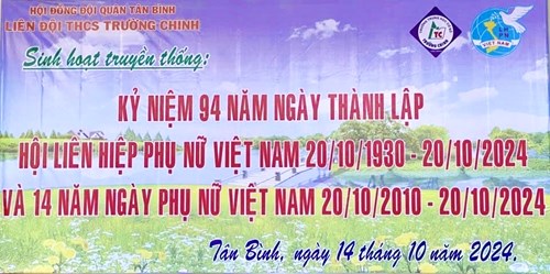 Kỷ niệm 94 năm ngày thành lập Hội liên hiệp phụ nữ Việt Nam 20/10/1930 - 20/10/2024  và 14 năm ngày phụ nữ Việt Nam 20/10/2010 - 20/10/2024.
