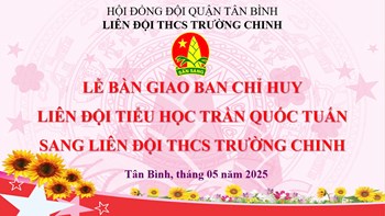 Lễ bàn giao ban chỉ huy liên đội