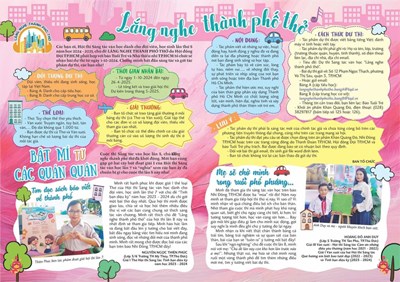 Hưởng ứng cuộc thi vẽ tranh  bác hồ với thiếu nhi - thiếu nhi với bác hồ  và hội thi sáng tác văn học dành cho đội viên, học sinh với chủ đề:  lắng nghe thành phố thở 
