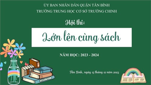Hội thi  Lớn lên cùng sách  cấp trường, Năm học 2023 - 2024