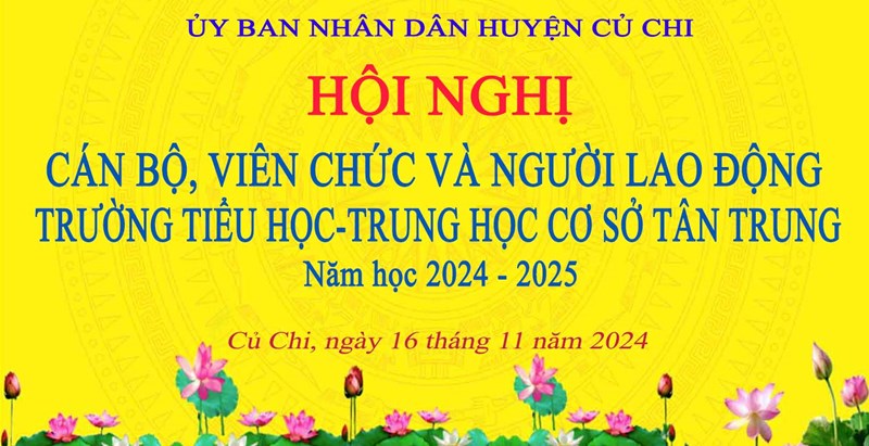 Hội nghị Cán bộ, Viên chức và Người lao động Trường TH-THCS Tân Trung năm học 2024 - 2025