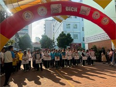 Học sinh Trường THCS Bàn Cờ hăng hái tham gia giải chạy  S-RACE 2024 