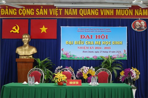 Trường THCS Bình Chánh - Đại hội Đại biểu cha mẹ học sinh nhiệm kỳ 2024 - 2025