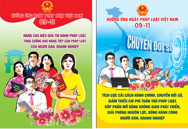 Các mẫu pano phục vụ hoạt động truyền thông hưởng ứng 
ngày pháp luật việt nam do bộ tư pháp thiết kế