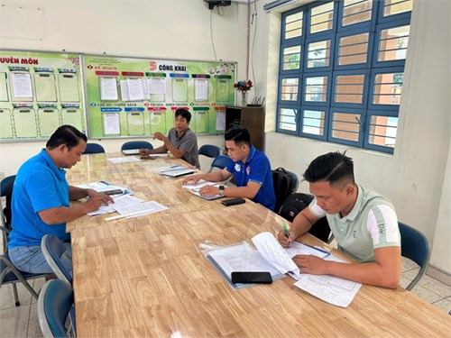 Sinh hoạt chuyên môn tổ giáo dục thể chất làn 2 tháng 12.2024