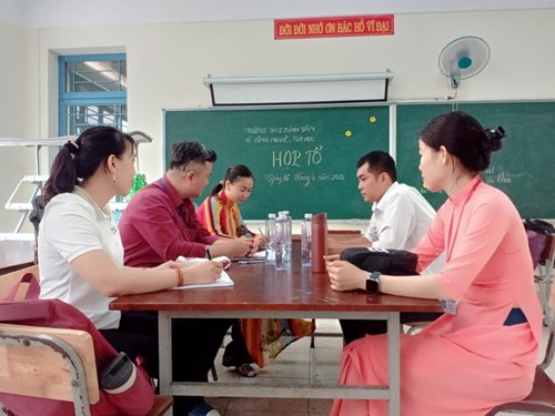 Sinh hoạt chuyên môn tuần 3 tháng 4.2024 tổ công nghệ - tin học