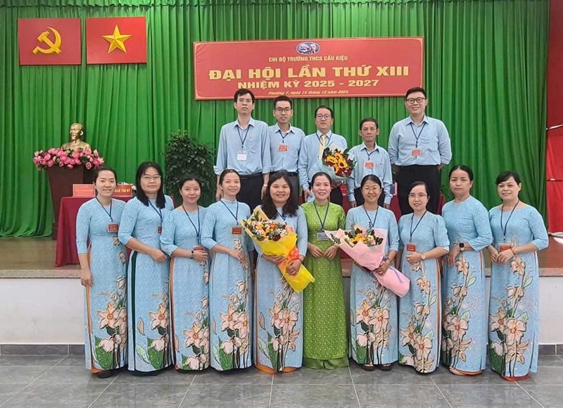 Đại hội chi bộ trường thcs cầu kiệu lần thứ xiii, nhiệm kỳ 2025 - 2027
