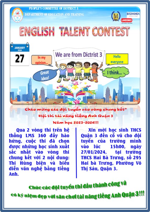 Hội thi tài năng tiếng Anh - Quận 3