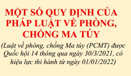 Một số quy định của pháp luật về phòng, chống ma túy