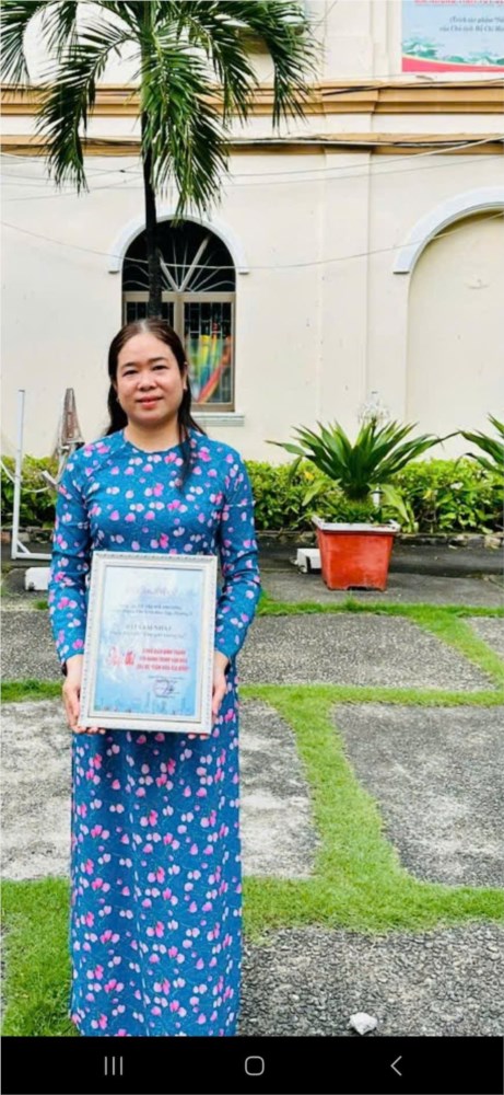 Cô Lê Thị Mỹ Phượng đạt giải Nhất phần thư viết  Thư gửi tương lai  trong Hội thi Công dân Bình Thạnh với hành trình văn hóa chủ đề  Văn hóa gia đình 