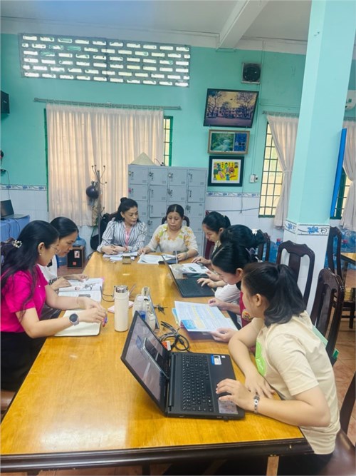 Hình ảnh các Thầy Cô học SGK 9 mới tập trung tại trường trong tuần qua từ 05/3/2024 đến 09/3/2024.