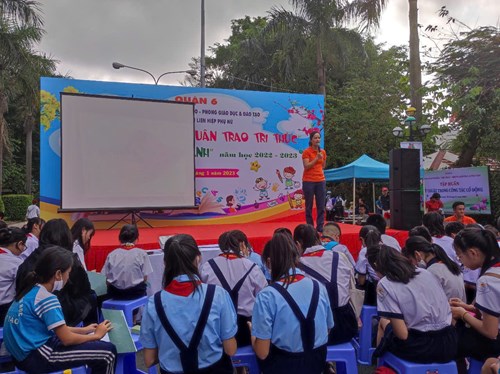 Ngày Hội Đọc Sách  Xuân Trao Tri Thức  do cấp Quận tổ chức tại Công viên Bình phú ngày 13/01/2023