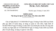 Nội dung ôn tập kỳ tuyển dụng viên chức năm 2024