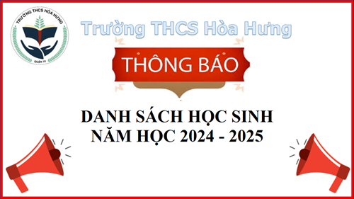 Danh sách học sinh (Năm học 2024 - 2025)