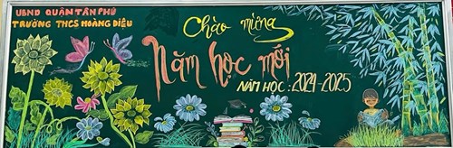 Liên đội thcs hoàng diệu phát động phong trào trang trí bảng lớp học chào mừng năm học 2024-2025