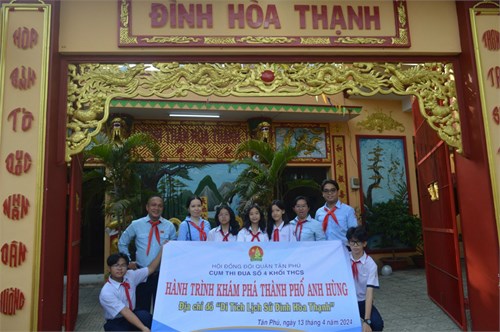 Hành trình khám phá vùng đất anh hùng với chủ đề “tiếp lửa điện biên - thiếu nhi sẵn sàng” - tại di tích lịch sử đình hòa thạnh
