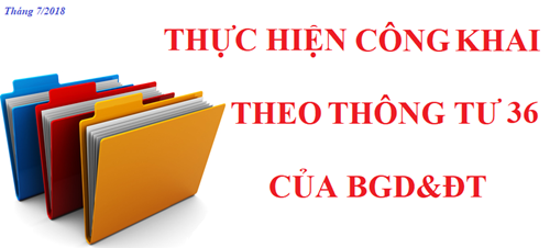 Công khai theo Thông tư 36/2017/TT-BGDĐT