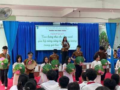 Tổ Văn thực hiện chuyên đề cấp trường:  Tạo hứng thú cho học sinh qua kỹ năng sáng tạo tưởng tượng trong giờ học Ngữ văn”
