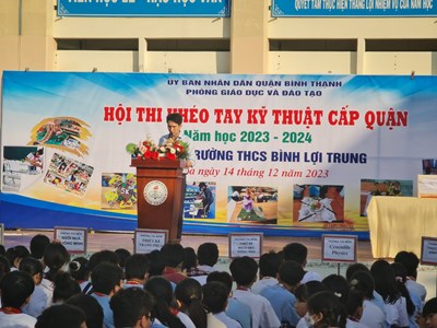 💐🌻Học sinh Trường THCS Lê Văn Tám tranh tài “Hội thi Khéo tay Kỹ thuật cấp quận năm học 2023 - 2024”