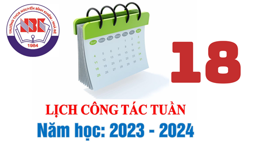 Lịch công tác tuần 18. Năm học 2023 - 2024