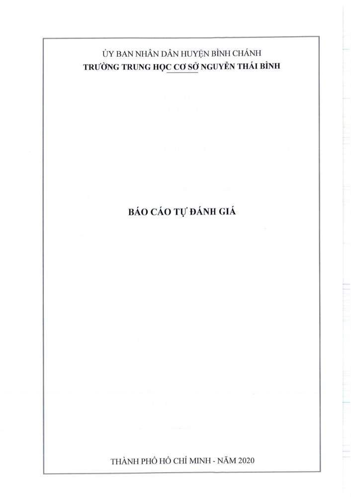 Báo cáo tự đánh giá năm 2020.