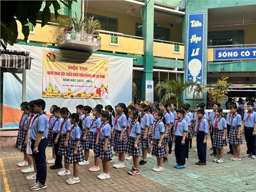 Hội thi Nghi thức Đội TNTP Hồ Chí Minh cấp trường năm học 2023-2024