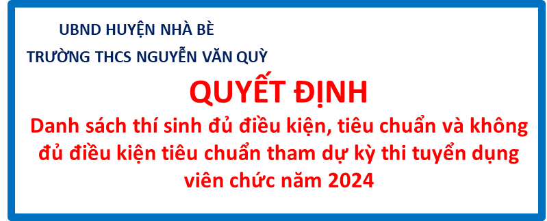 Danh sách đủ điều kiện và không đủ điều kiện Tuyển dụng viên chức năm 2024