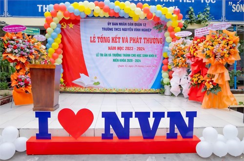 Trường THCS Nguyễn Vĩnh Nghiệp:
Tổ chức Lễ Tổng kết và phát thưởng - Năm học 2023 - 2024.