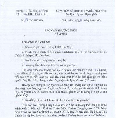 Báo cáo thường niên năm 2024