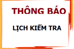 Lịch kiểm tra giữa hk2 2023-2024