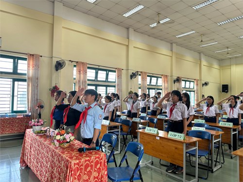 Liên Đội THCS Tân Thới Hòa tổ chức  Đại hội Cháu ngoan Bác Hồ” Năm học 2023 - 2024.