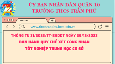 Thông tư 31/2023/tt-bgdđt ngày 29/12/2024 ban hành quy chế xét tốt nghiệp thcs cơ sở