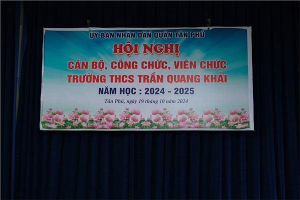Hội nghị Cán bộ, Công chức, Viên chức Năm học 2024–2025 tại Trường THCS Trần Quang Khải