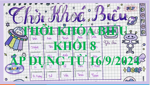 Thời khóa biểu KHỐI 8 áp dụng từ  ngày 16/9/2024