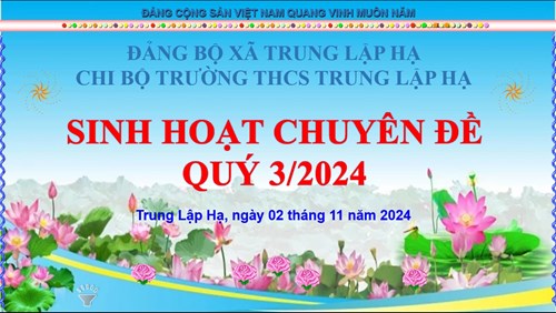 Sinh hoạt chuyên đề quý 3/ 2024